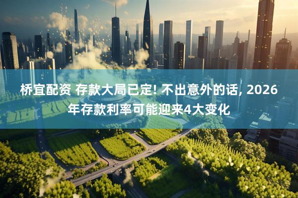 桥宜配资 存款大局已定! 不出意外的话, 2026年存款利率可能迎来4大变化